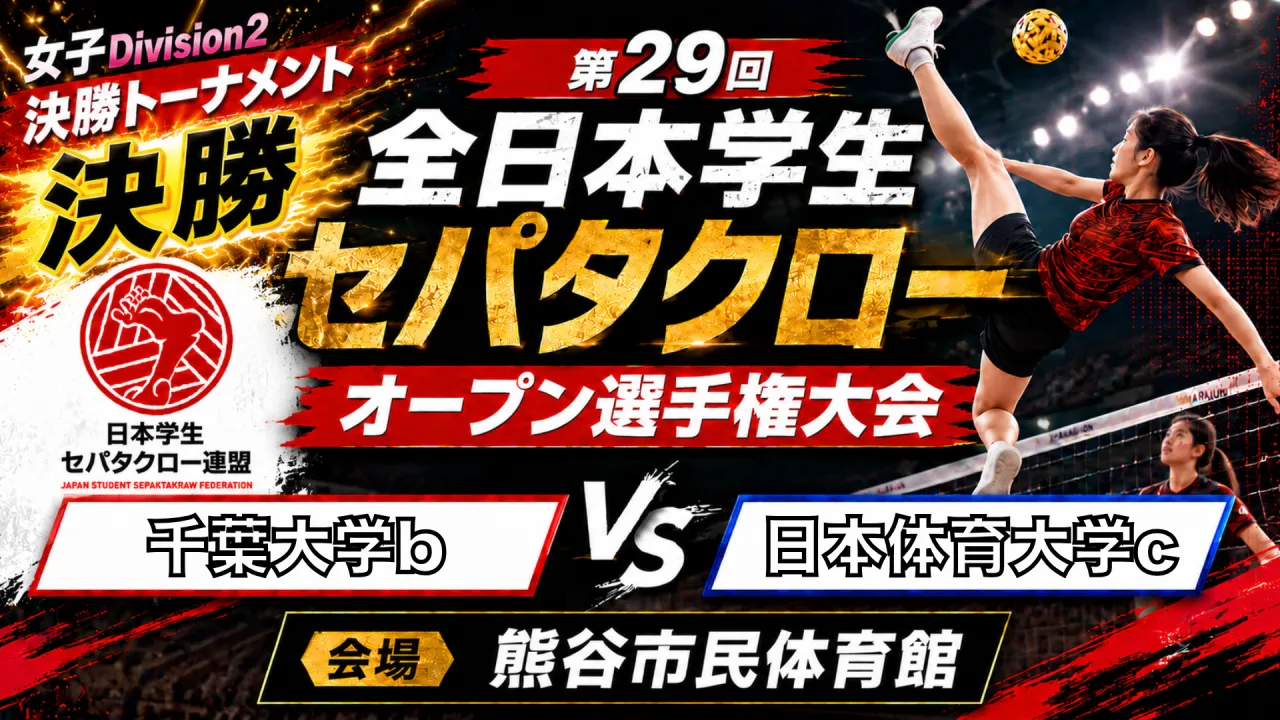 【女子Division2 決勝】千葉大学b vs 日本体育大学c